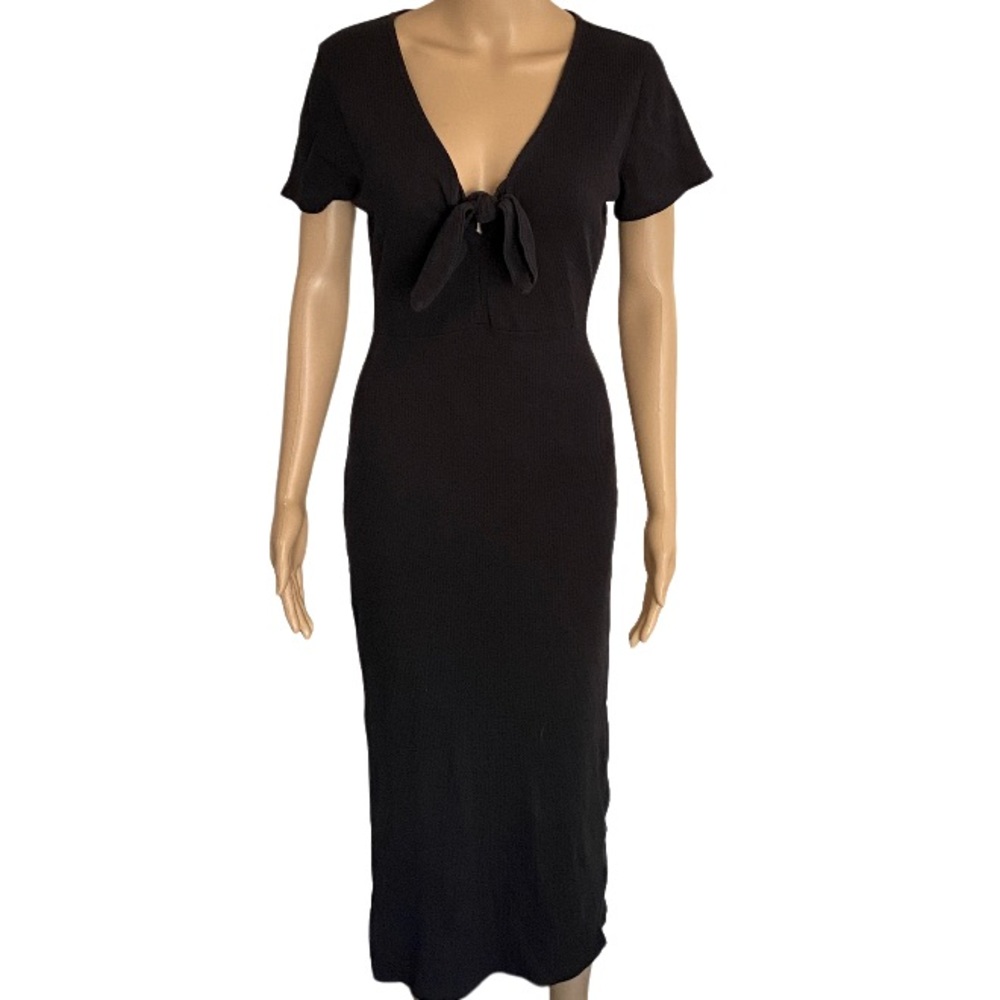 ROLLA COASTER  Charcoal Gray Midi Bodycon Dress Size S